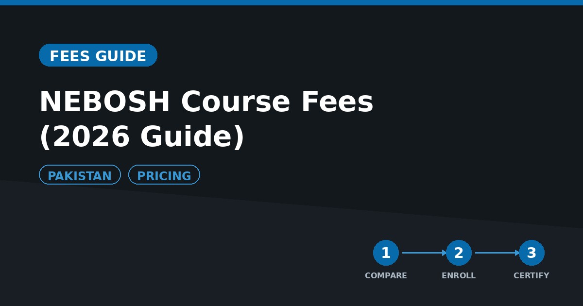 NEBOSH course fees in Pakistan 2026 guide